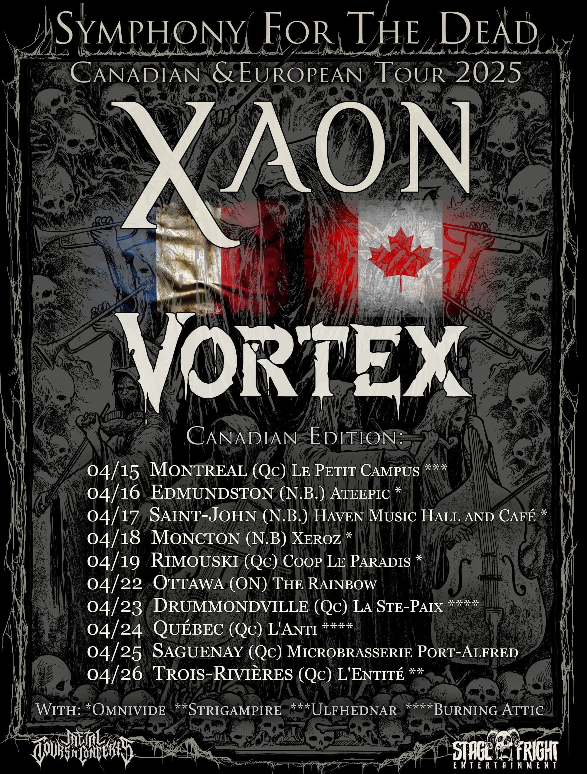 Read more about the article Xaon and Vortex Announce Candian Leg of ‘Sympathy For The Dead’ Tour