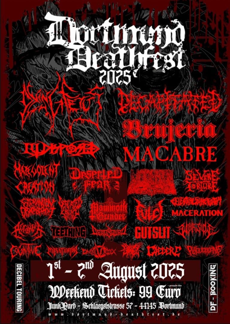 Read more about the article Dortmund Deathfest Announces Full Line-Up And Pre-Party